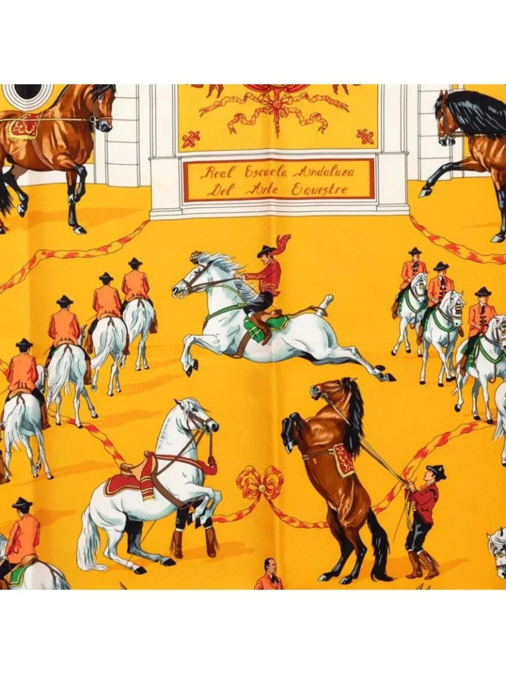 Hermes Carre 90 Real Escuela Andaluza Del Arte Royal Andalusian Equestrian Scarf